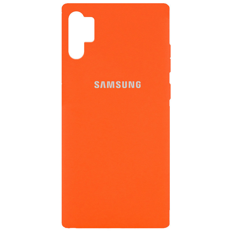 Чехол Silicone Cover Full Protective (AA) для Samsung Galaxy Note 10 Plus (Оранжевый / Orange)