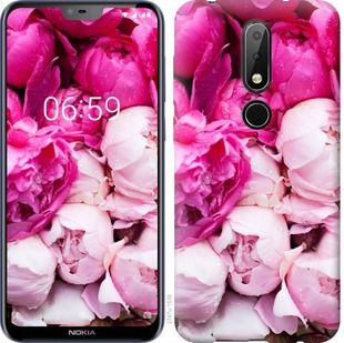 

Чехол Розовые пионы для Nokia 6.1 Plus 688464