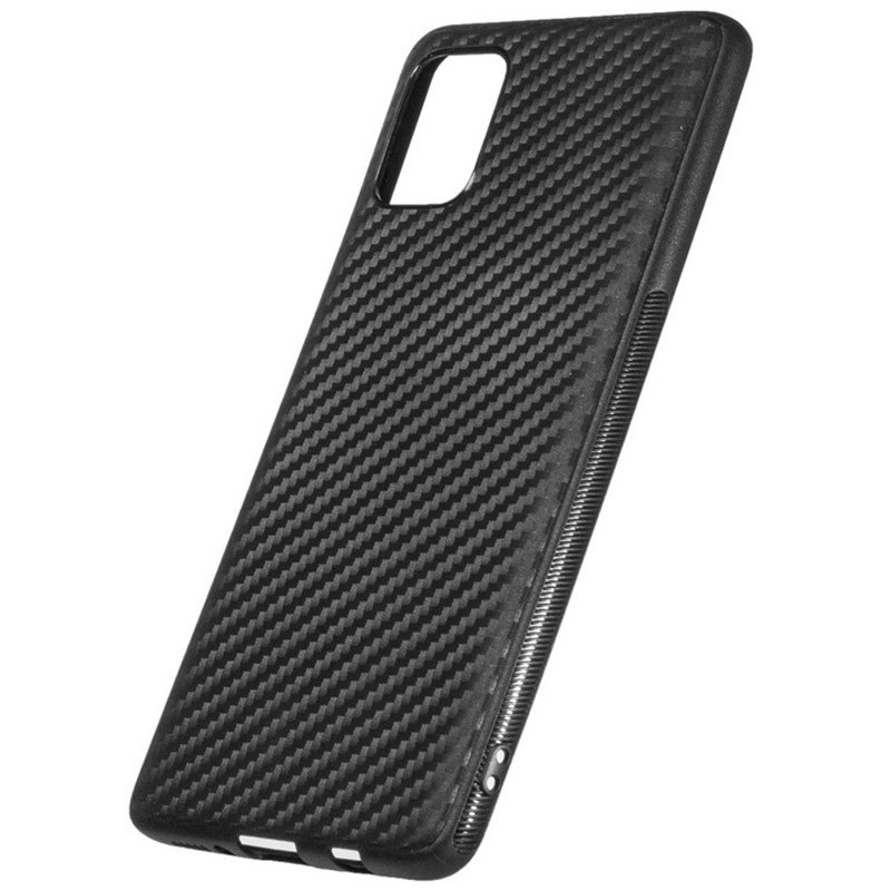 Фото TPU чехол Epic Carbon для Samsung Galaxy A51 (Черный) на vchehle.ua