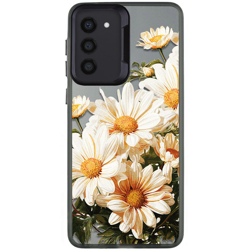 TPU+PC чехол TakiTaki Magic glow для Samsung Galaxy S23 (Chamomile / Black)