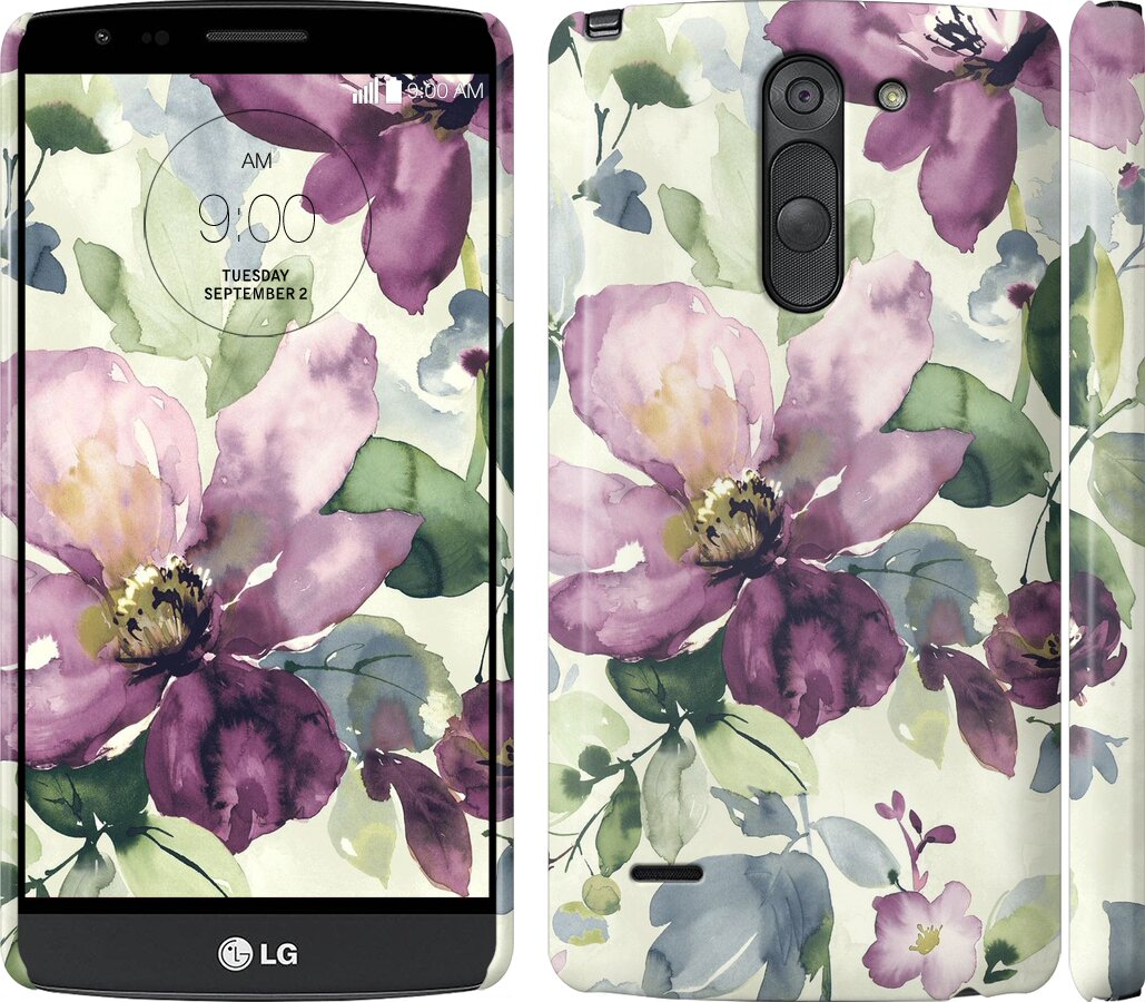 

Чехол Цветы акварелью для LG G3 Stylus D690 296578