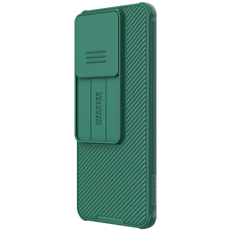 Фото Карбоновая накладка Nillkin CamShield Pro для Xiaomi Poco X6 / Note 13 Pro 5G (Deep Green) на vchehle.ua