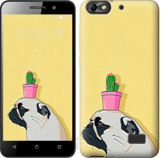 

Чехол Мопс с кактусом для Huawei Honor 4C 795776