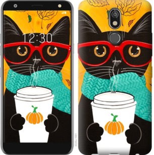 

Чохол Осінній кіт на LG K40 763620