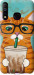 Чехол Зеленоглазый кот в очках для Tecno Spark 4 KC2