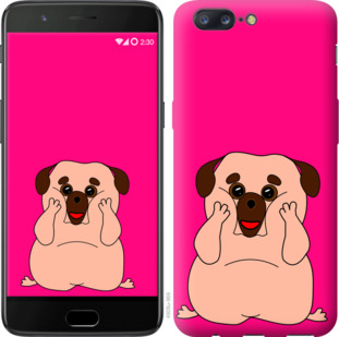 

Чехол Весёлый мопс для OnePlus 5 928753