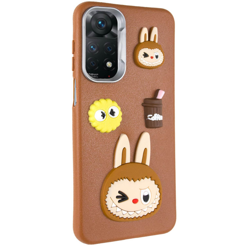 Чохол TPU Leather Toys на Xiaomi Redmi Note 11 Pro 4G/5G / 12 Pro 4G (Labubu / Brown)