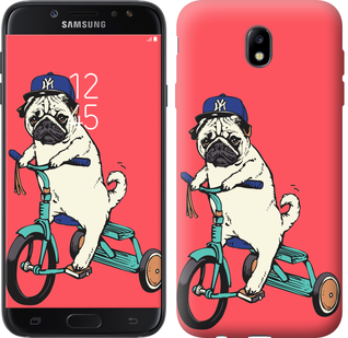 

Чехол Мопс на велосипеде для Samsung Galaxy J7 J730 (2017) 642778