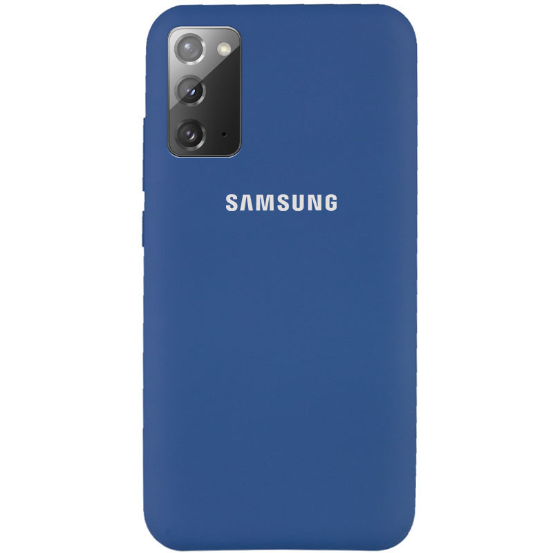 Чохол Silicone Cover Full Protective (AA) на Samsung Galaxy Note 20 (Синій / Navy Blue)