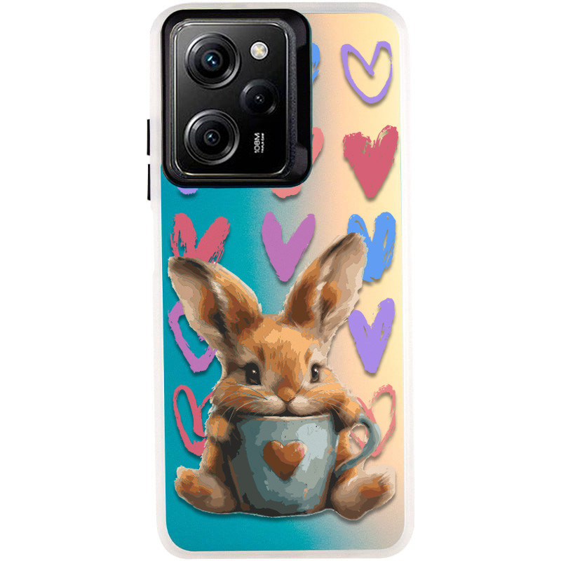 TPU+PC чохол TakiTaki Love magic glow для Xiaomi Poco X5 Pro 5G / Redmi Note 12 Pro 5G (Sweet rabbit / Pink / Purple)