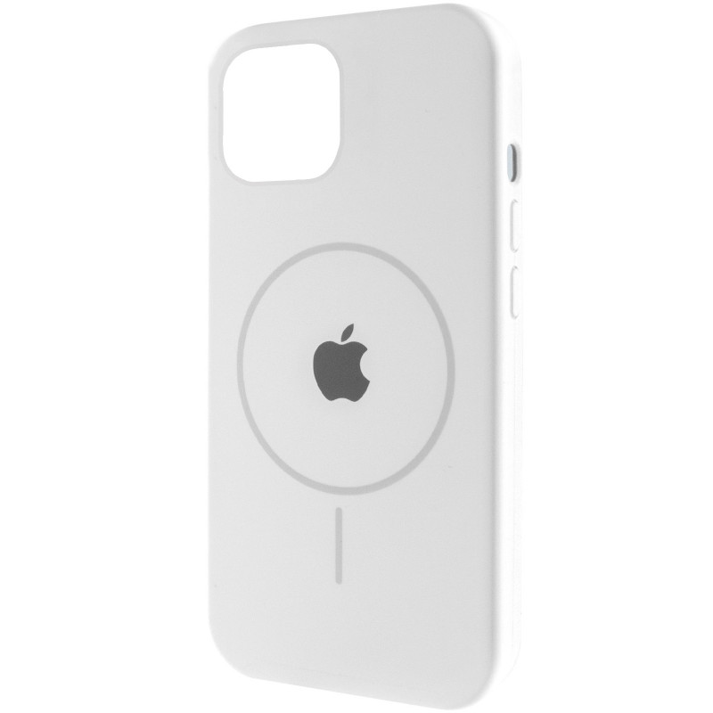 Чехол Silicone Case Full Protective (AA) with Magnetic Safe для Apple iPhone 11 Pro Max (6.5") (Белый / White)