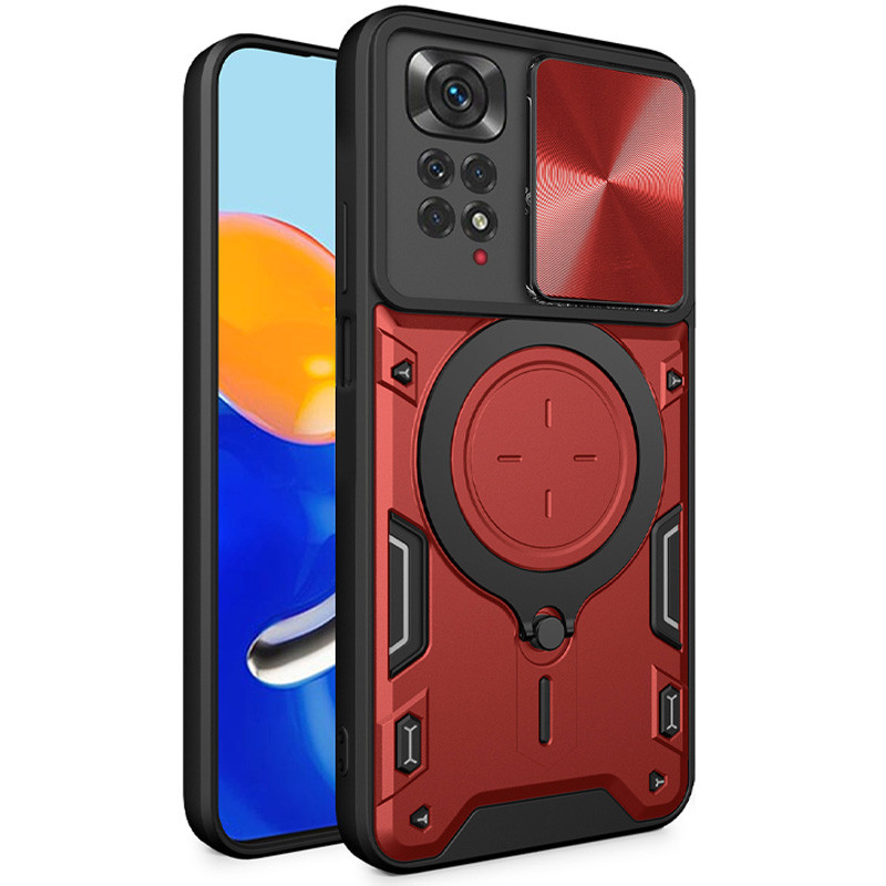Фото Ударопрочный чехол Bracket case with Magnetic для Xiaomi Redmi Note 11 (Global) / Note 11S (Red) на vchehle.ua