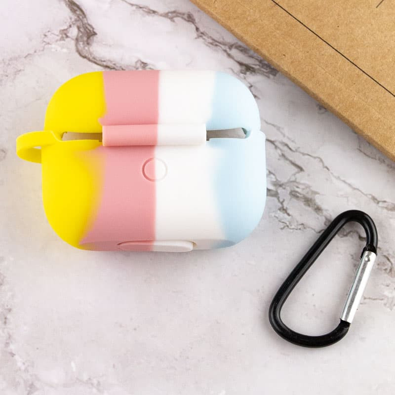 Силиконовый футляр Colorfull для наушников AirPods Pro (Голубой / Желтый) в магазине vchehle.ua