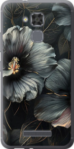 Чехол Черные цветы для Asus Zenfone 3 Max ZC520TL