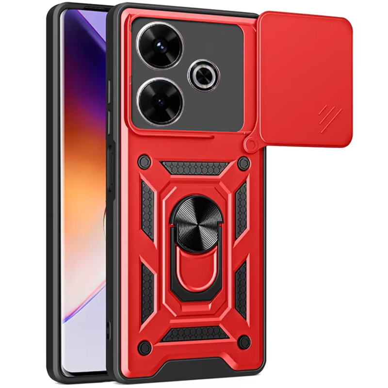 Ударостійкий чохол Camshield Serge Ring на Xiaomi Redmi 13 4G / Poco M6 4G (Червоний)