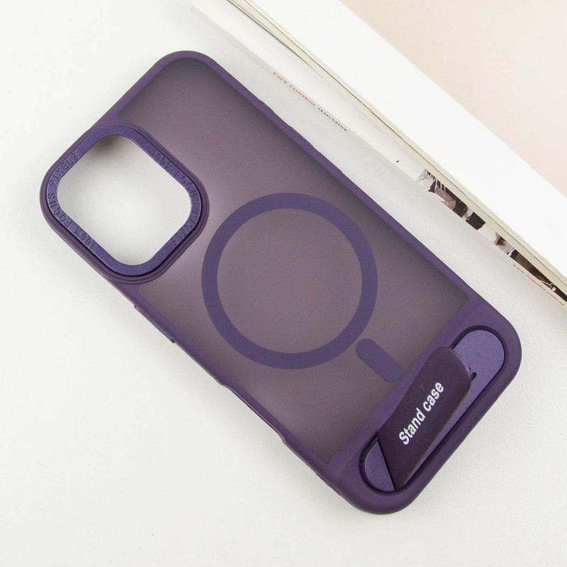 TPU+PC чехол Stand case для Apple iPhone 16 (6.1") (Purple) в магазине vchehle.ua