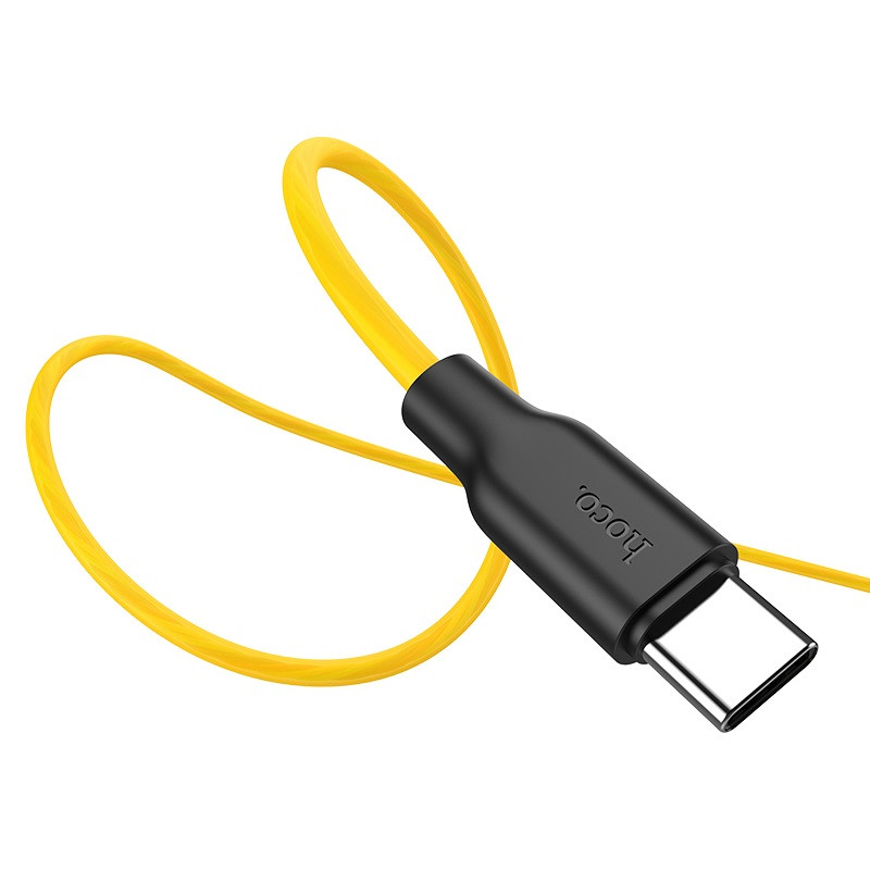 Фото Дата кабель Hoco X21 Plus Silicone Type-C Cable (1m) (Black / Yellow) в магазине vchehle.ua