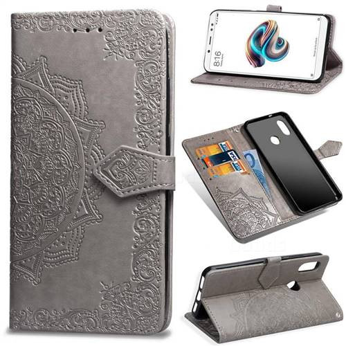 Кожаный чехол-книжка Art Case с визитницей для Xiaomi Redmi Note 5 Pro / Note 5 (DC) (Серый) в магазине vchehle.ua