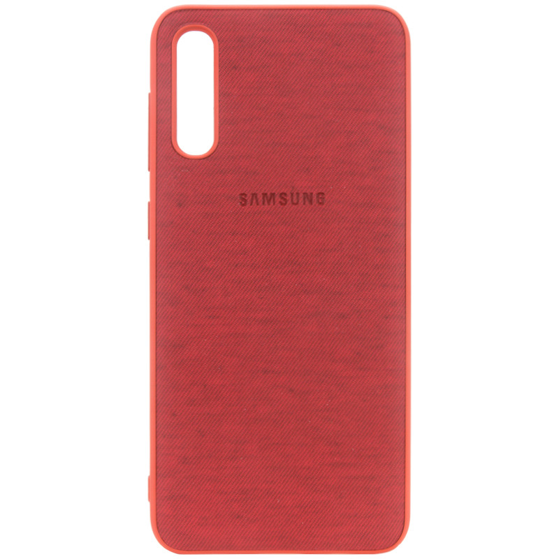 

TPU чехол Textile Logo для Samsung Galaxy A70 (A705F) (Червоний) 877125
