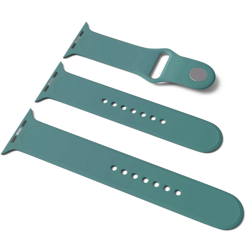 

Силиконовый ремешок для Apple Watch Sport Band 42 / 44 (S/M & M/L) 3pcs (Зелений /Light cactus) 1080604