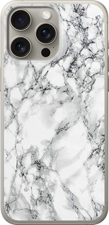 Чехол Мрамор белый для iPhone 15 Pro Max