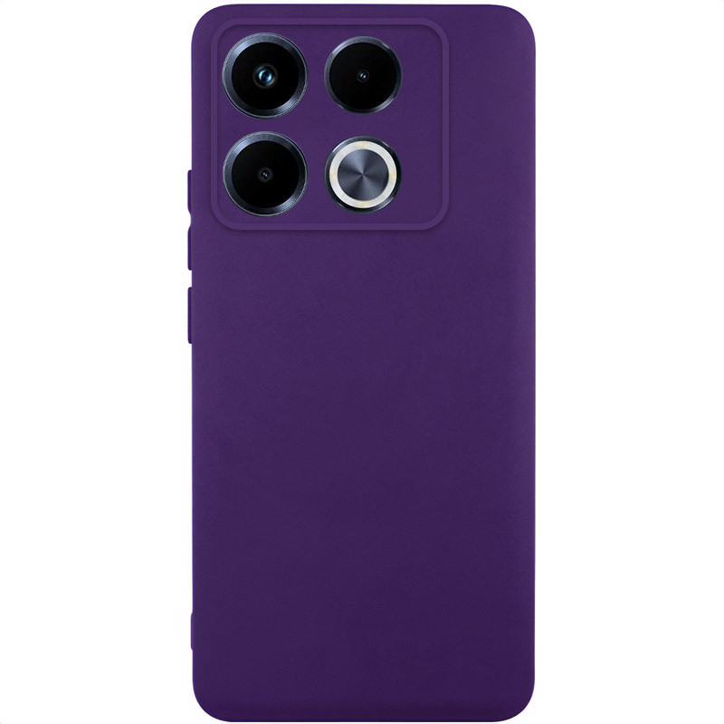 Чохол TPU GETMAN Liquid Silk Full Camera на Infinix Note 40 Pro 4G (Темно фіолетовий / Dark Purple)
