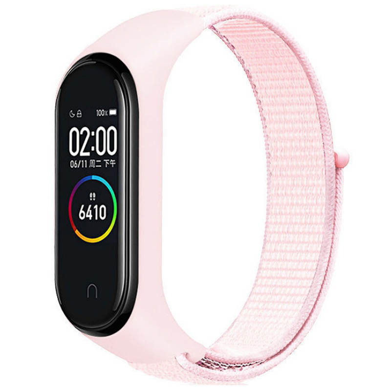 Ремешок Nylon New для Xiaomi Mi Band 3/4/5/6/7 (Pearl Powder)