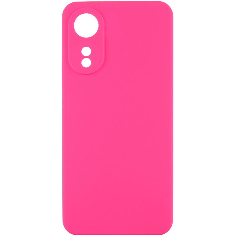 Чехол Silicone Cover Lakshmi Full Camera (AAA) для Oppo A78 4G (Розовый / Barbie pink)