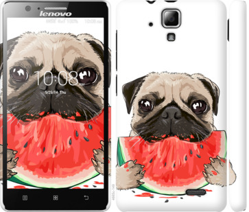

Чохол Мопс і кавун на Lenovo A536 843558