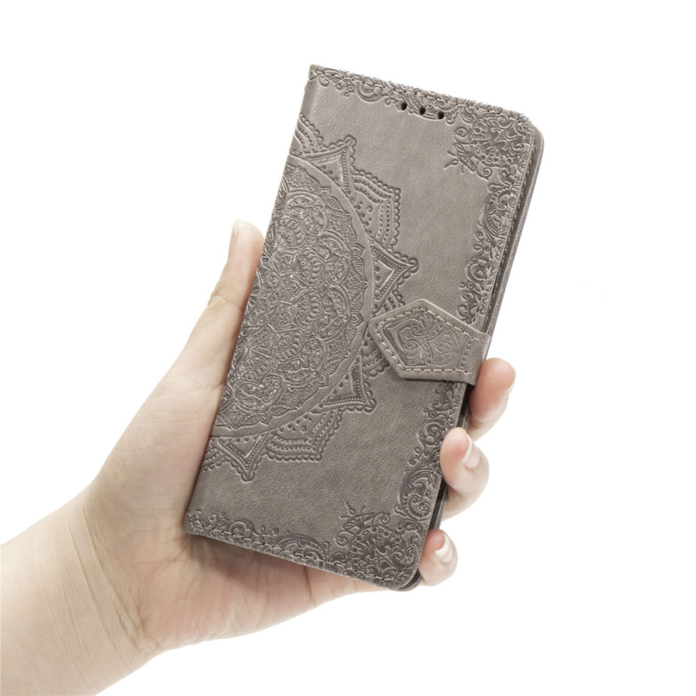 Фото Кожаный чехол (книжка) Art Case с визитницей для Xiaomi Redmi Note 5 Pro / Note 5 (DC) (Серый) на vchehle.ua