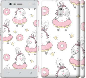 

Чехол Единорожки для Nokia 3 830615