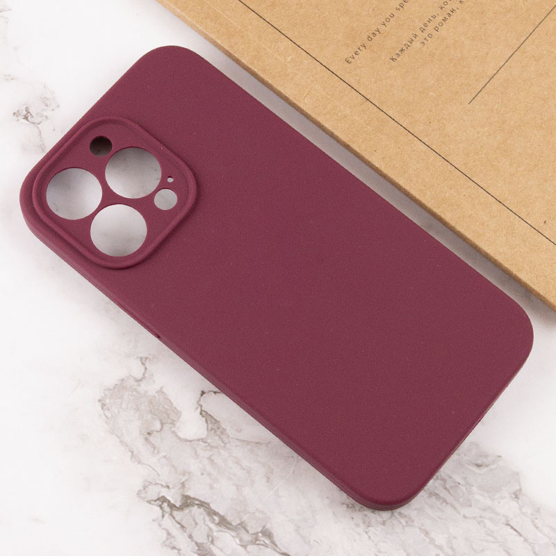 Фото Чохол Silicone Case Full Camera Protective (AA) NO LOGO на Apple iPhone 13 Pro (6.1") (Бордовий / Plum) в маназині vchehle.ua