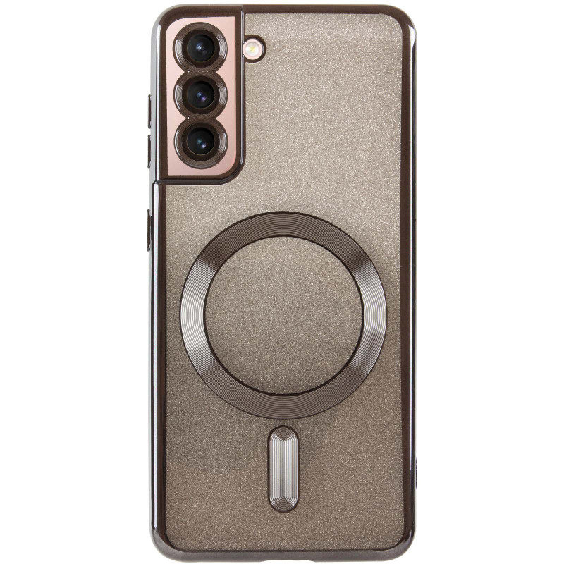 Фото TPU чехол Delight case with Magnetic Safe с защитными линзами на камеру для Samsung Galaxy S21 FE (Черный / Black) на vchehle.ua