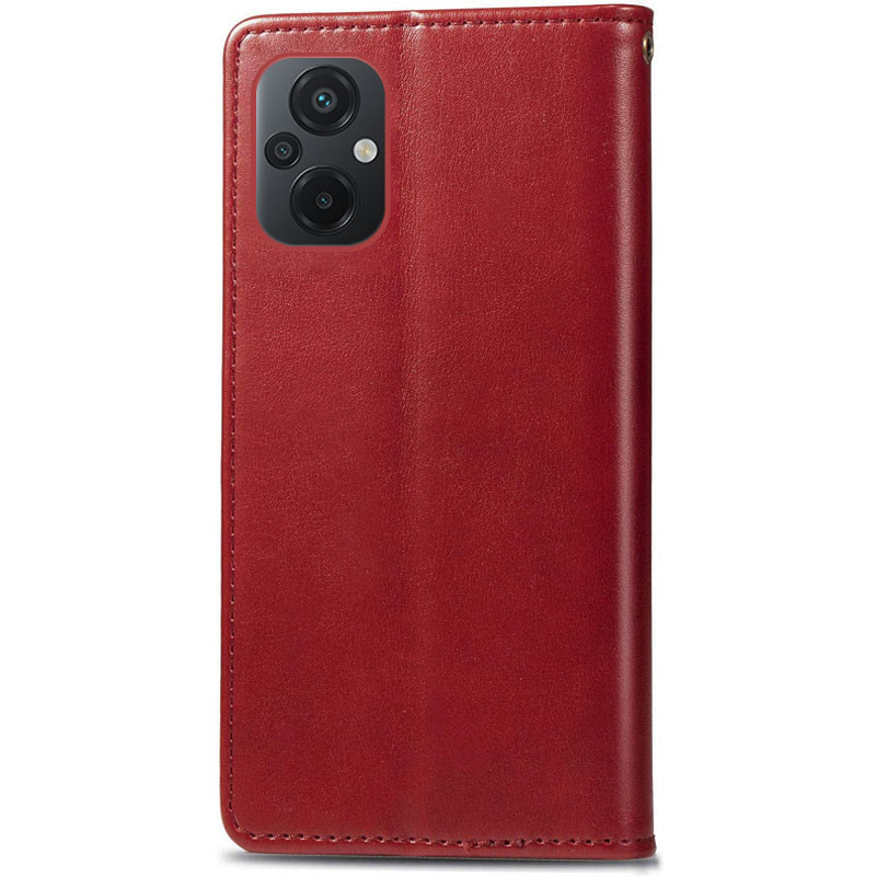 Фото Кожаный чехол-книжка GETMAN Gallant (PU) для Xiaomi Poco M5 (Красный) на vchehle.ua
