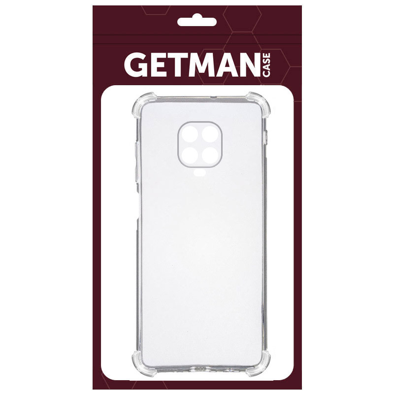 Фото TPU чохол GETMAN Ease logo посилені кути Full Camera на Xiaomi Redmi Note 9s/Note 9 Pro/9 Pro Max (Прозорий (прозорий)) на vchehle.ua