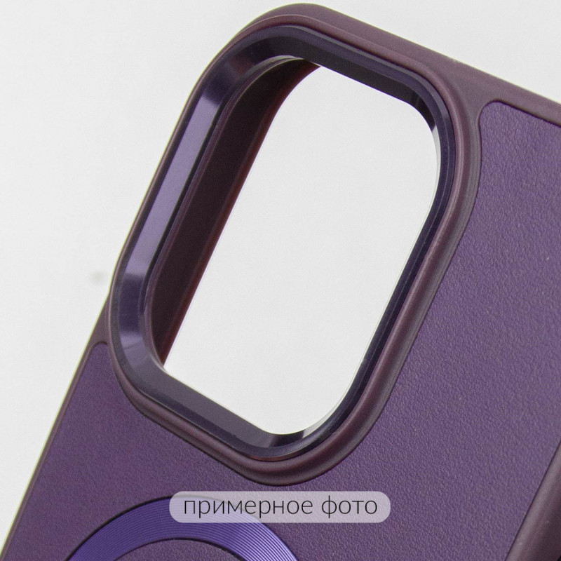Шкіряний чохол SnapCase with Magnetic Safe на Apple iPhone 16 Pro Max (6.9") (Dark Purple) в магазині vchehle.ua