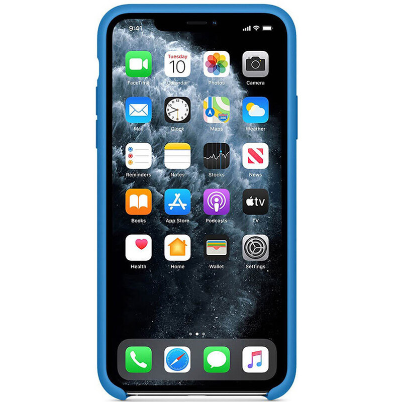 Фото Чохол Silicone case (AAA) на Apple iPhone 11 Pro Max (6.5") (Синій / Surf Blue) на vchehle.ua