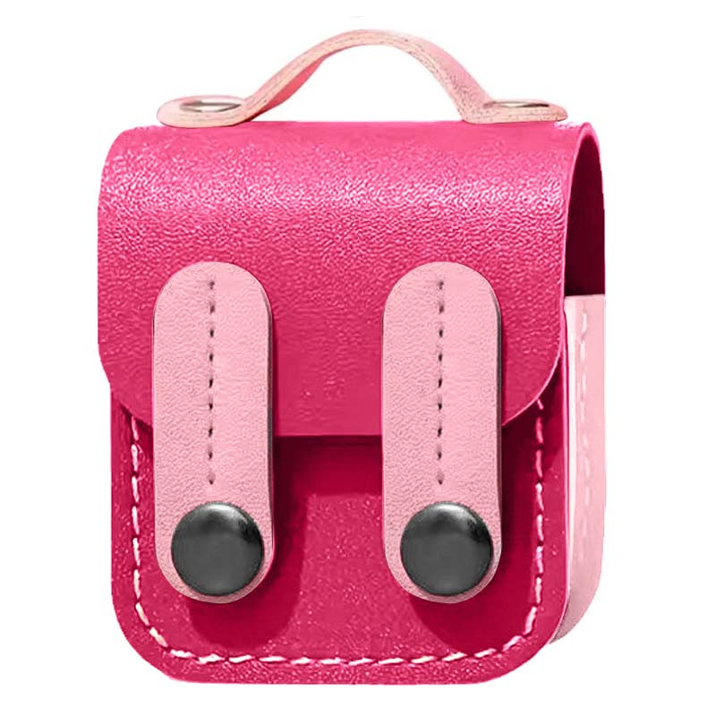 Кожаный футляр Briefcase для наушников AirPods 1/2 (Pink)