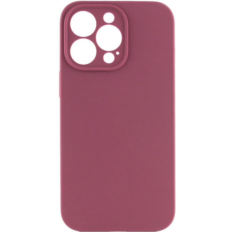 Чехол Silicone Case Full Camera Protective (AA) NO LOGO для Apple iPhone 16 Pro Max (6.9") (Бордовый / Plum)