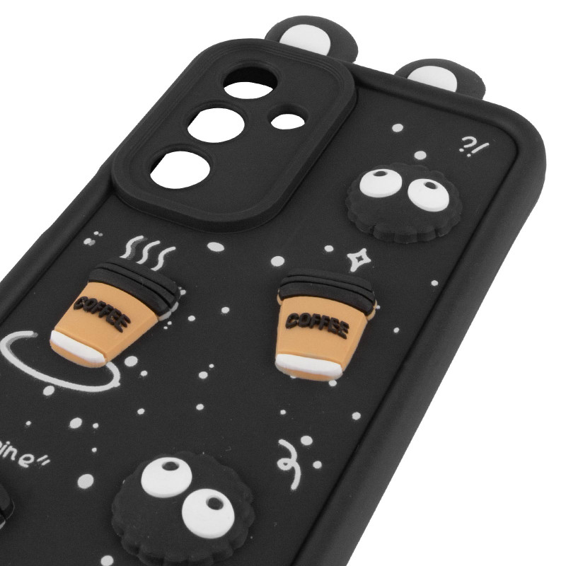 Чехол TPU Toys Case with Ears для Samsung Galaxy A16 4G/5G (Black) в магазине vchehle.ua