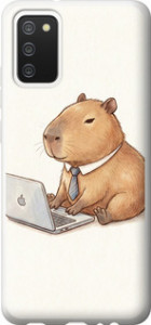 Чохол Funny Capybara CEO Working на Samsung Galaxy A02s A025F