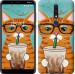 Чехол Зеленоглазый кот в очках для Nokia 3.1 Plus