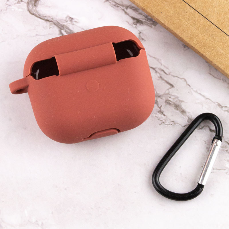 Силиконовый футляр для наушников AirPods 3 (Коричневый / Brown) в магазине vchehle.ua