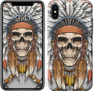 

Чехол Череп индейца для iPhone X (5.8") 670919