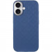 Фото Шкіряний чохол Carved with Magnetic Safe на Apple iPhone 16 (6.1") (Blue) на vchehle.ua