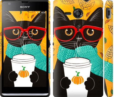 

Чохол Осінній кіт на Sony Xperia SP M35H 639738