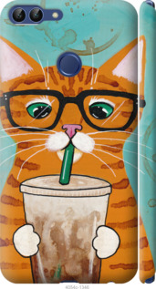 Чехол Зеленоглазый кот в очках для Huawei P Smart
