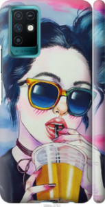 Чехол Арт-девушка в очках для Infinix Note 10