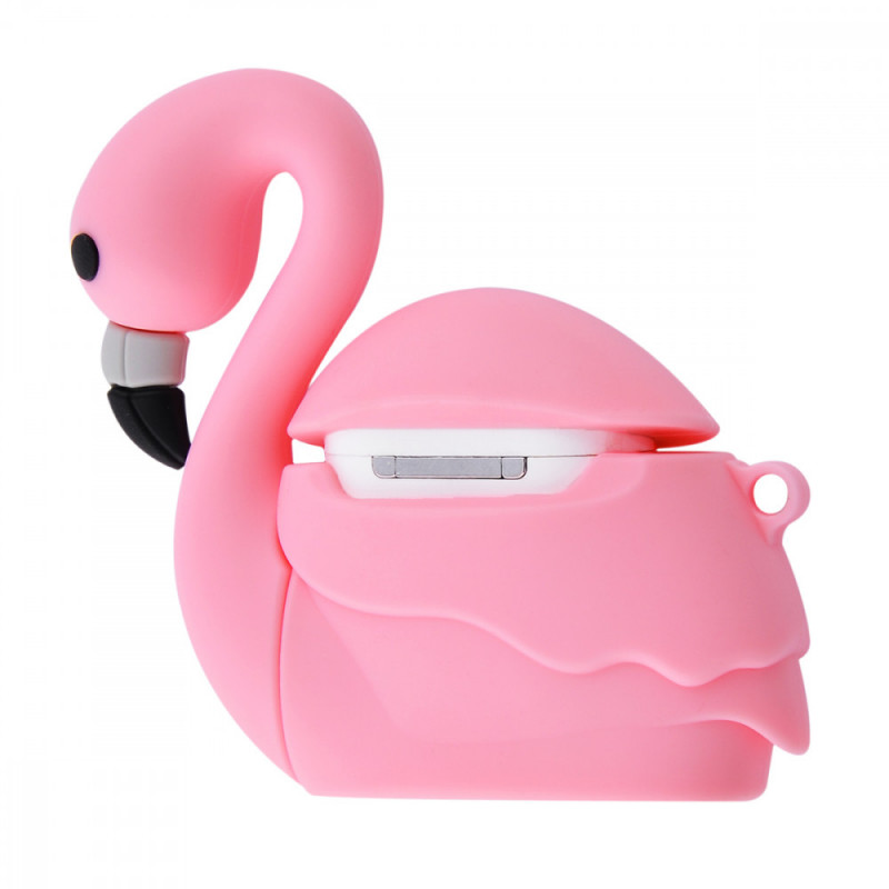Фото Силиконовый футляр Pink Flamingo для наушников AirPods 1/2 (Flamingo) в магазине vchehle.ua