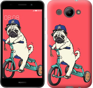 

Чехол Мопс на велосипеде для Huawei Y3 (2017) 642856